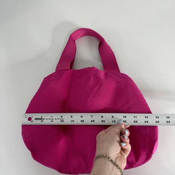 COS Padded Shopper Bag Womens One Size Pink Quilted Puffy Shoulder Small Purse - Picture 12 of 16
